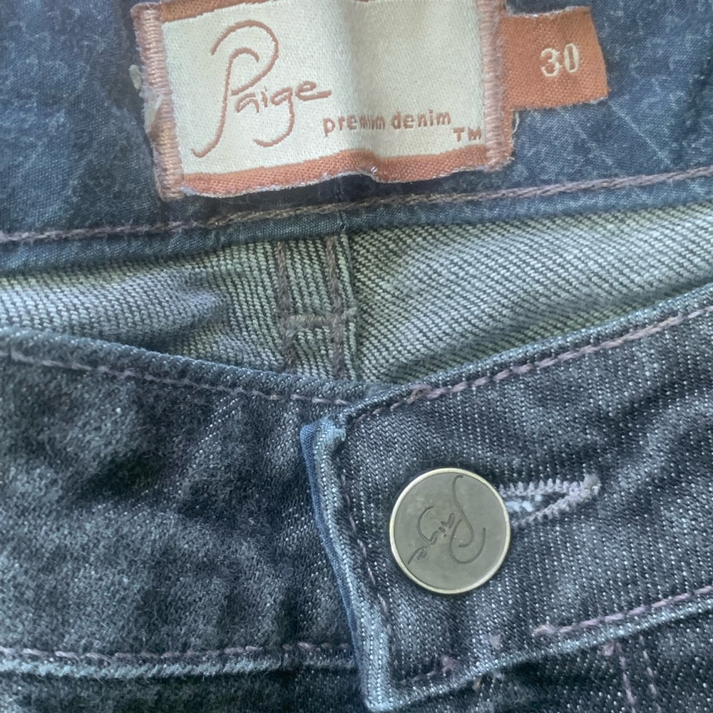 PAIGE - Blue Heights - Black Jeans - Size 30 - Picture 2 of 7